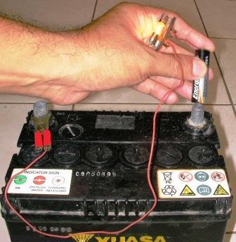 ~: Recharge Dry Cell Non-rechargeable Battery with Vehicle Accu